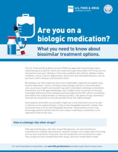 Are you on a biologic medication?